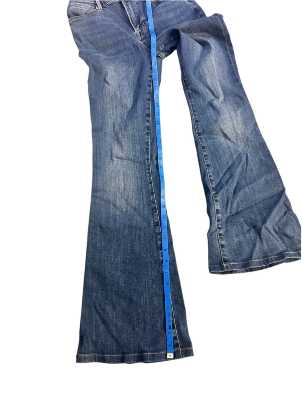Women's FRAME Le High Flare Jeans, Blue, Size 28 - Picture 5 of 8